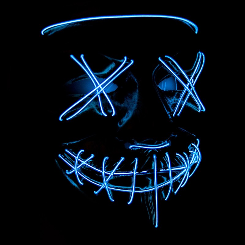 Świecąca Maska Anonymous Party Led Vendetta Gold