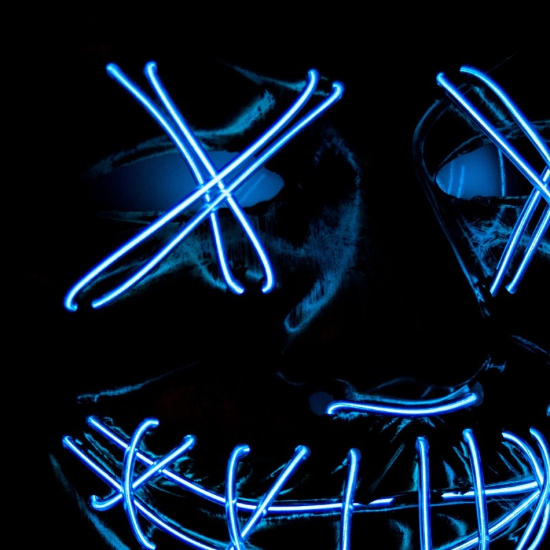 Świecąca Maska Anonymous Party Led Vendetta Gold