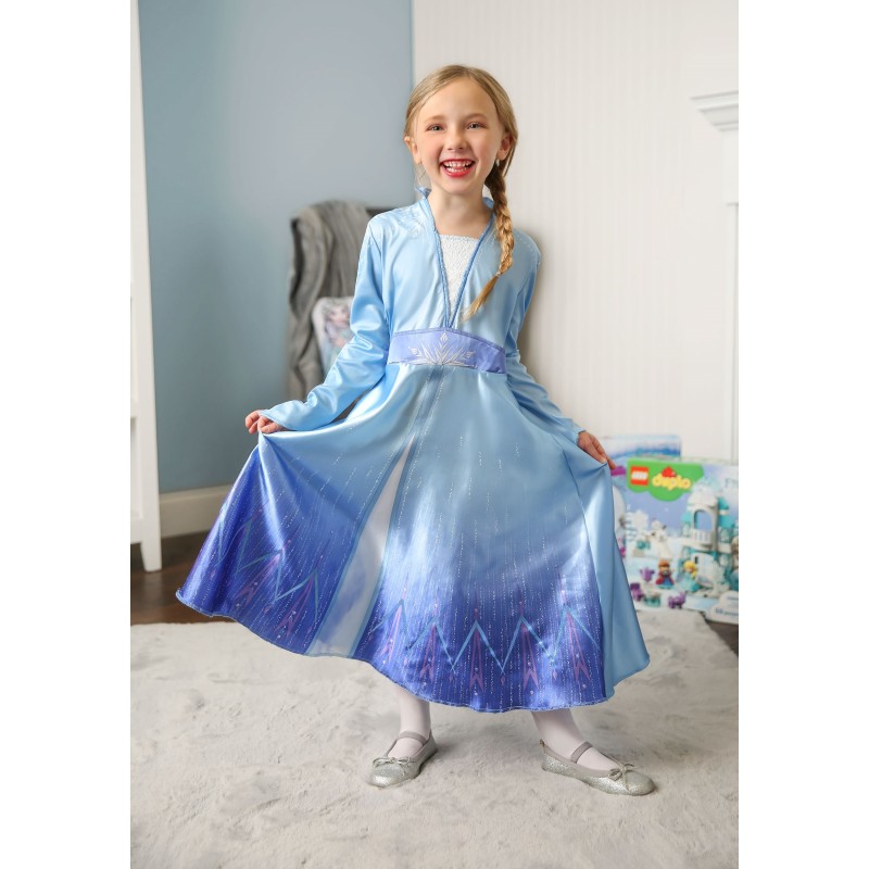Strój Sukienka Elsa Frozen 2 Warkocz