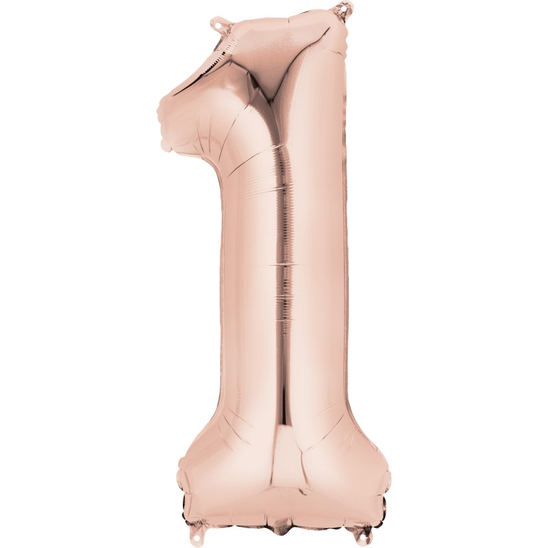 Balony Rose Gold Numer Duża Cyfra 100cm