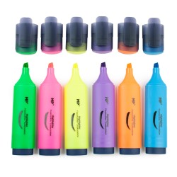 NEONOWE ZAKREŚLACZE FLAMASTRY zestaw FLUO 6szt.