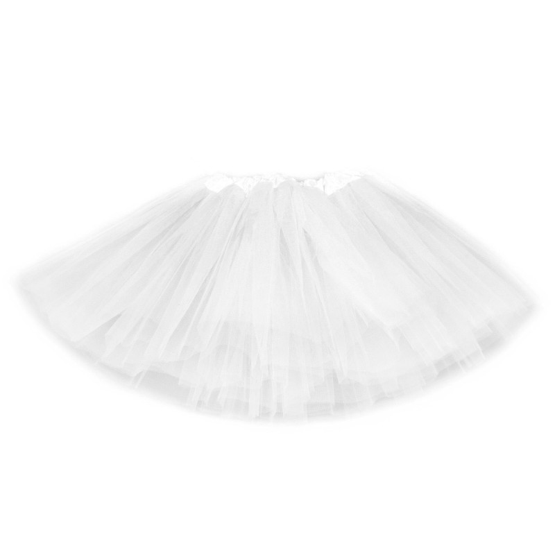 Biała spódniczka w stylu tutu. Trzy warstwy tiulu.
