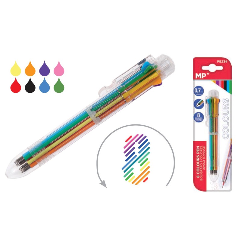 Długopis 8 kolorów