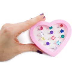 BIŻUTERIA DLA DZIEWCZYNKI PIERŚCIONKI zestaw BOX