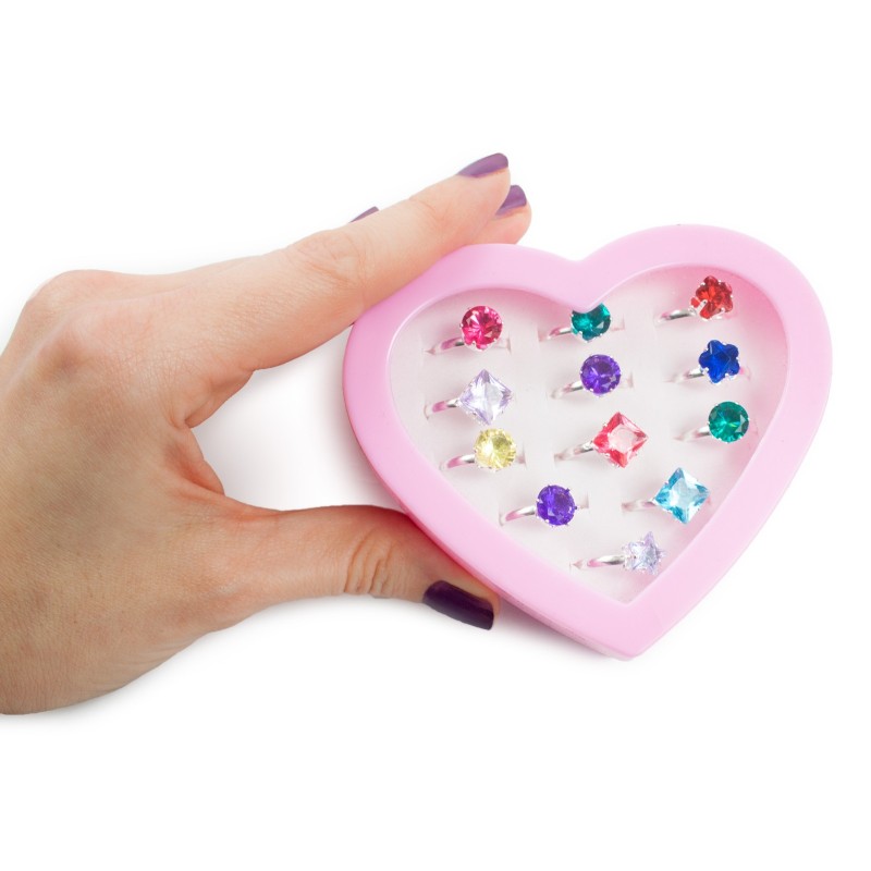 BIŻUTERIA DLA DZIEWCZYNKI PIERŚCIONKI zestaw BOX