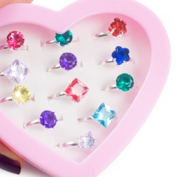 BIŻUTERIA DLA DZIEWCZYNKI PIERŚCIONKI zestaw BOX