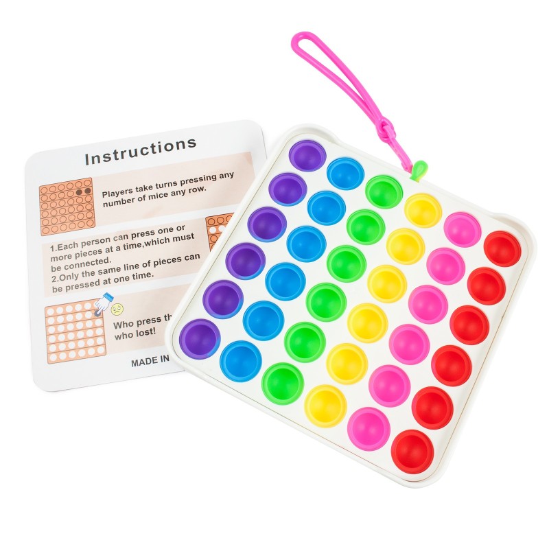 Popit zabawka sensoryczna z zawieszką 13x13 cm