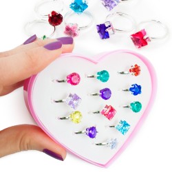 BIŻUTERIA DLA DZIEWCZYNKI PIERŚCIONKI zestaw BOX