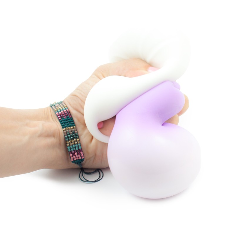 Gniotek antystresowy Dumpling Pierożek fioletowy 8 cm