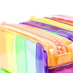 Kolorowy Piórnik z dużym suwakiem tęczowy