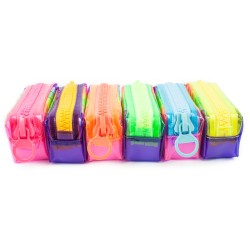 Kolorowy Piórnik z dużym suwakiem tęczowy