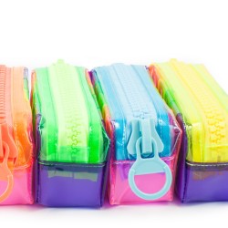 Kolorowy Piórnik z dużym suwakiem tęczowy