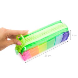 Kolorowy Piórnik z dużym suwakiem tęczowy