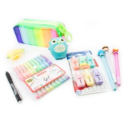 Kolorowy Piórnik z dużym suwakiem tęczowy