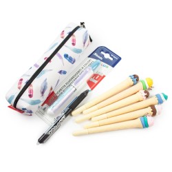 Piórnik szkolny tuba piórka