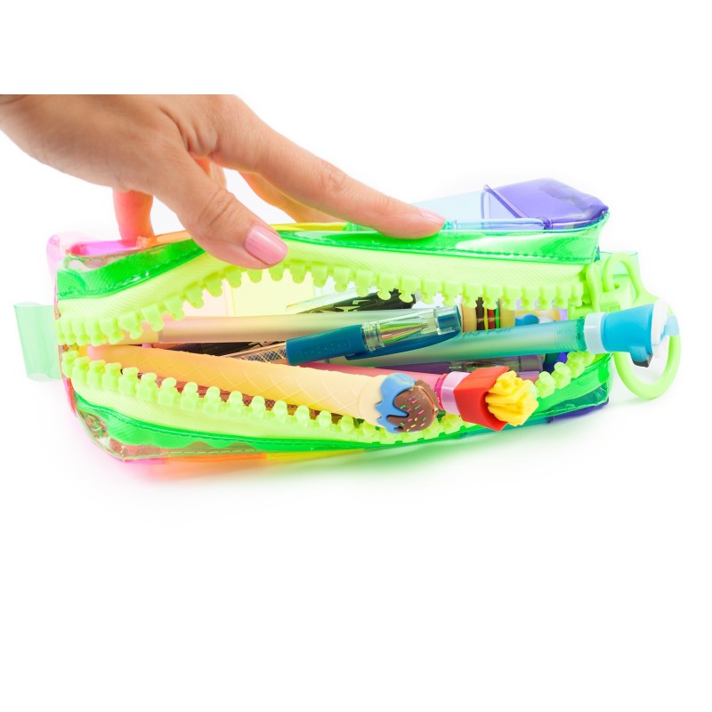 Kolorowy Piórnik z dużym suwakiem tęczowy