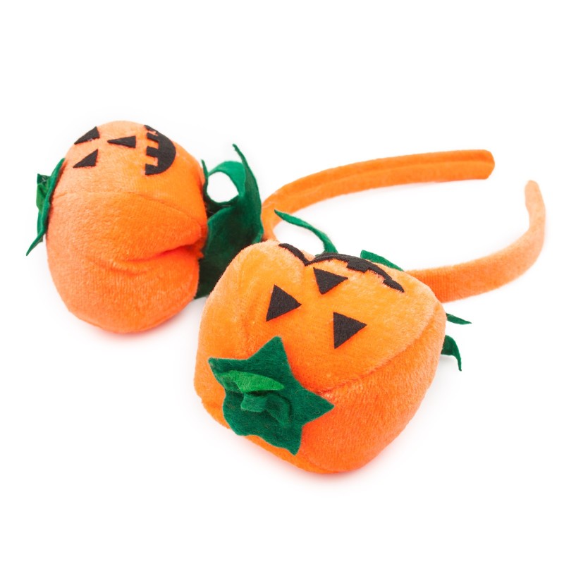 Opaska pomarańczowa z dyniami halloween Dynia