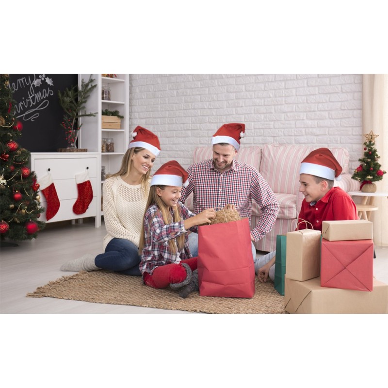 Świąteczna Czapka Mikołaja z Pomponem 1 szt.