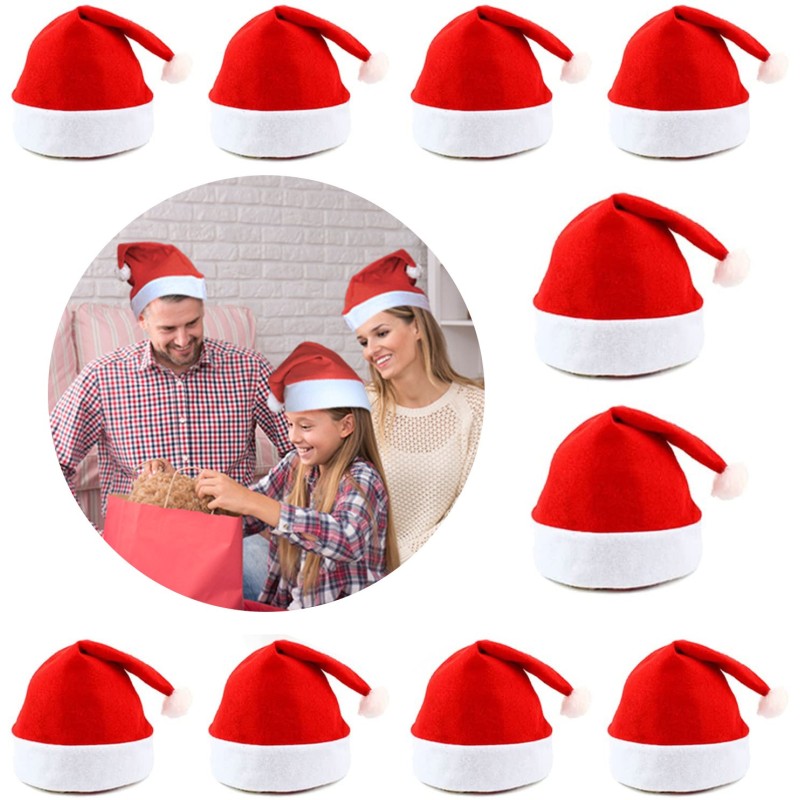 Świąteczna Czapka Mikołaja z Pomponem 1 szt.