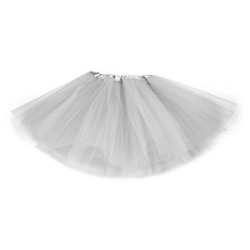 Szara spódniczka w stylu tutu. Trzy warstwy tiulu.