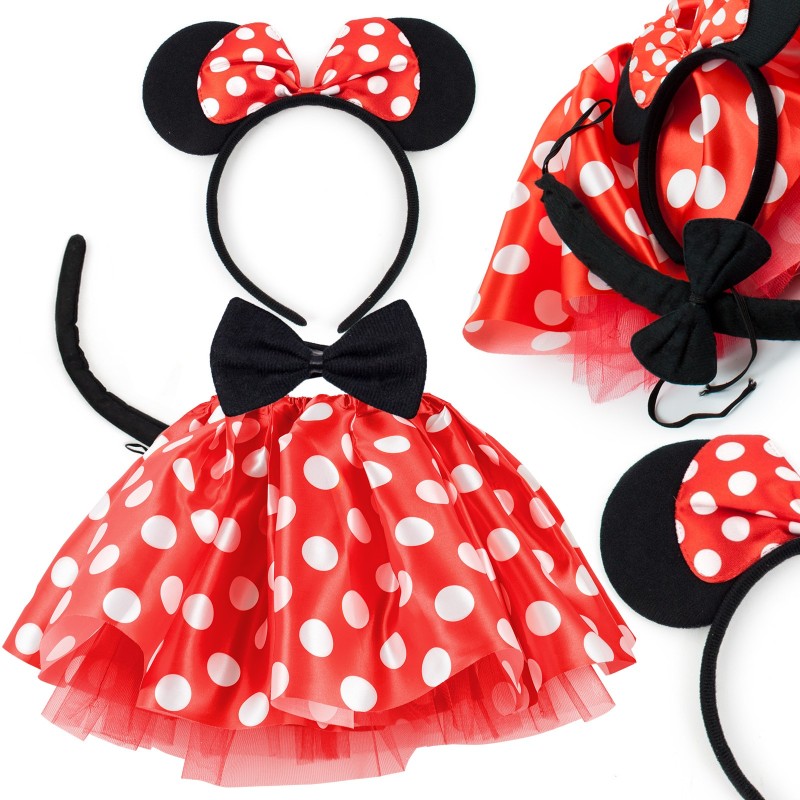 Zestaw strój Myszka Minnie z opaską