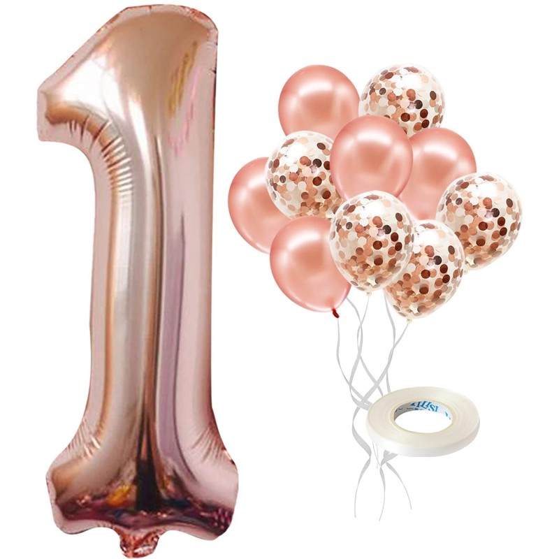 Balony zestaw Roczek 1 rok Rose Gold