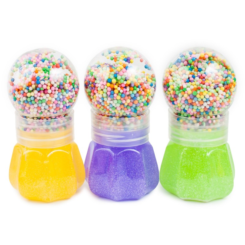 Slime z brokatem kuleczkami 3szt