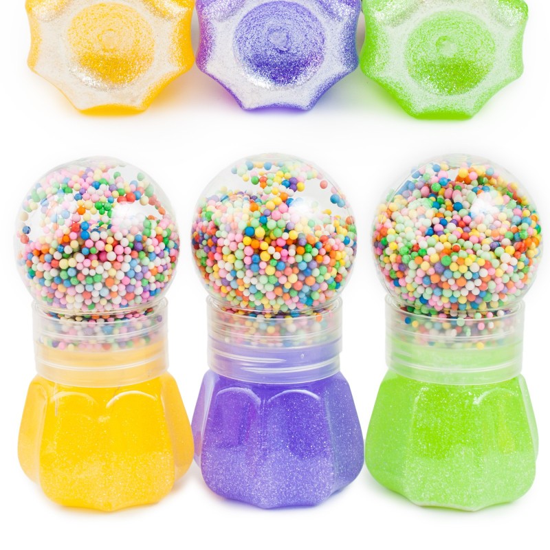 Slime z brokatem kuleczkami 3szt