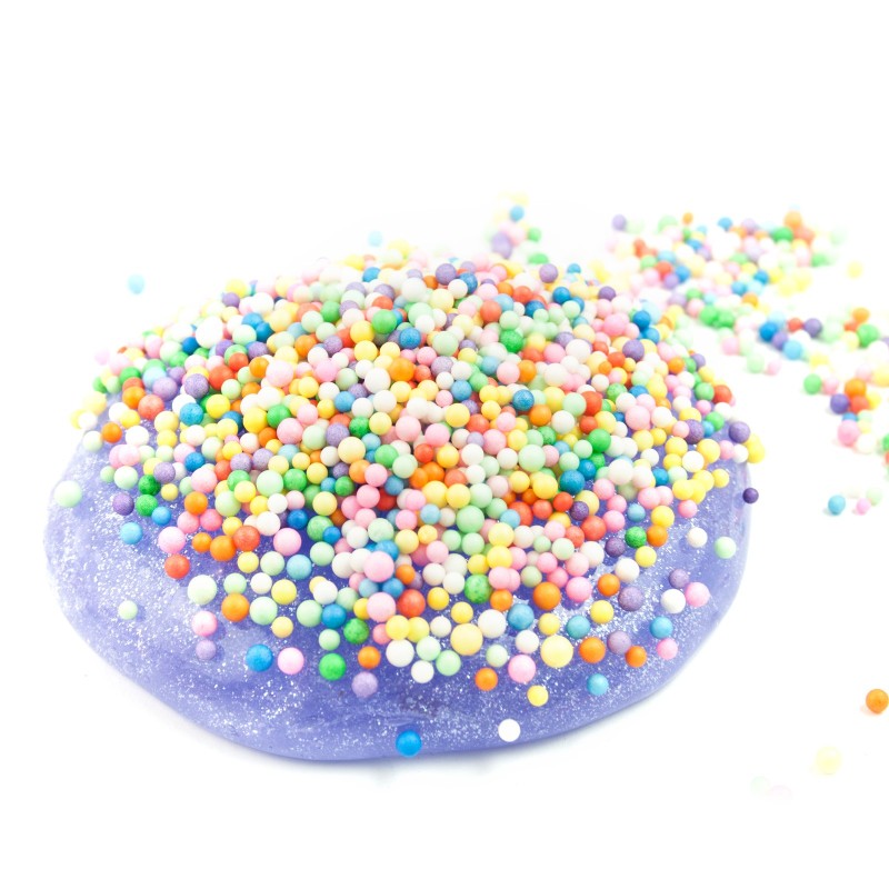 Slime z brokatem kuleczkami 3szt
