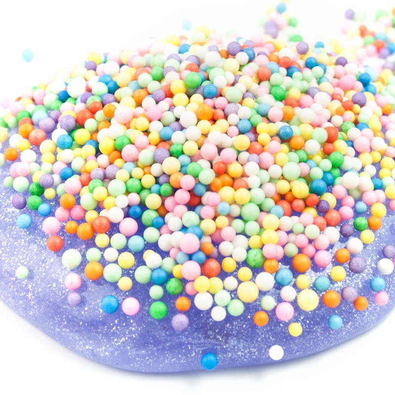 Slime z brokatem kuleczkami 3szt