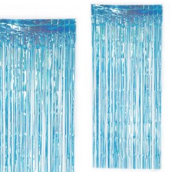 Kurtyna metaliczna holo turkusowa imprezowa