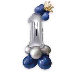 Balon srebrna cyfra z...
