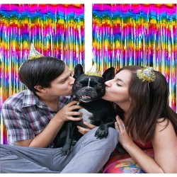 Kurtyna metaliczna tęczowa na imprezy 1x2m