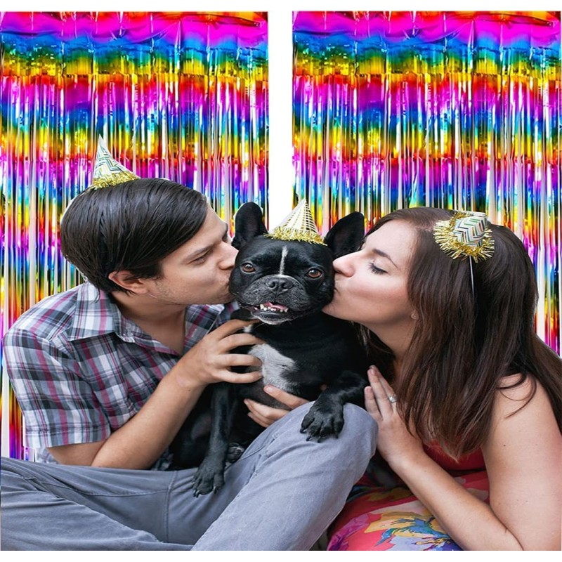 Kurtyna metaliczna tęczowa na imprezy 1x2m