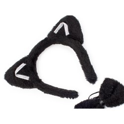 Opaska kot kotek pluszowy tasiemka