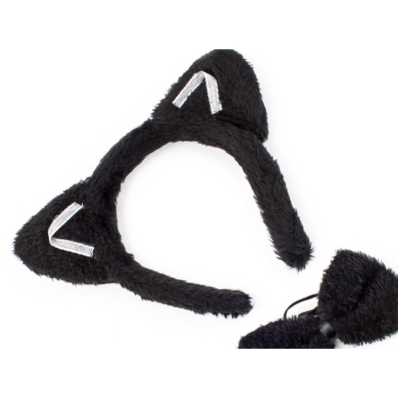 Opaska kot kotek pluszowy tasiemka