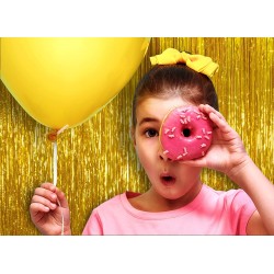 Kurtyna imprezowa metaliczna złota tło foto event