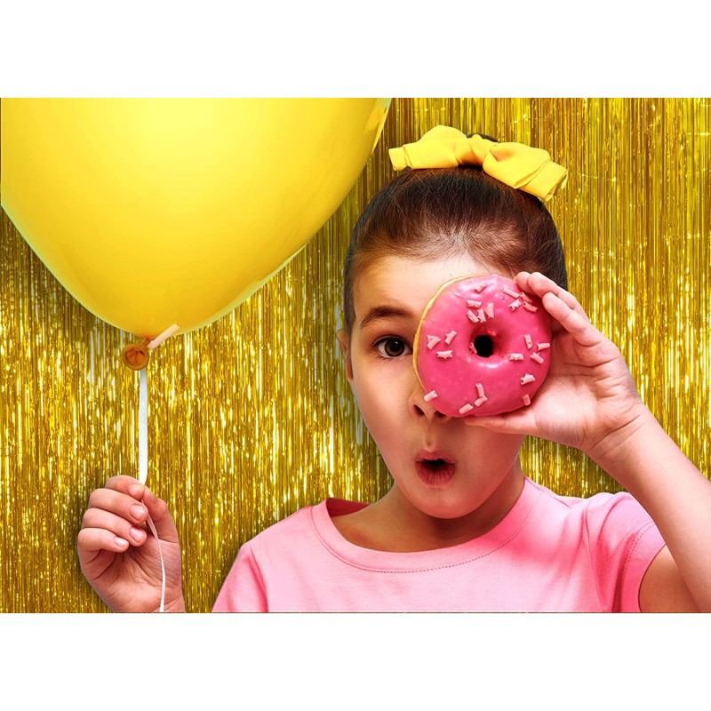 Kurtyna imprezowa metaliczna złota tło foto event