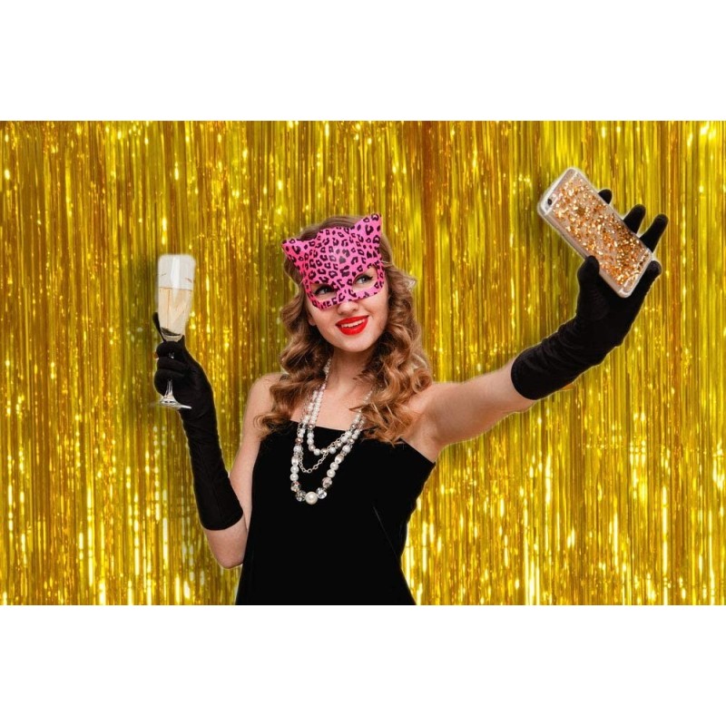 Kurtyna imprezowa metaliczna złota tło foto event