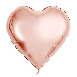 Zestaw balonów 31 sztuk z sercem metaliczne rose gold