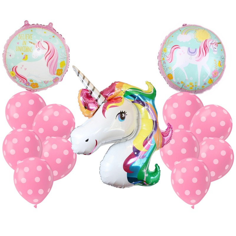 Zestaw balonów 13 szt. jednorożec