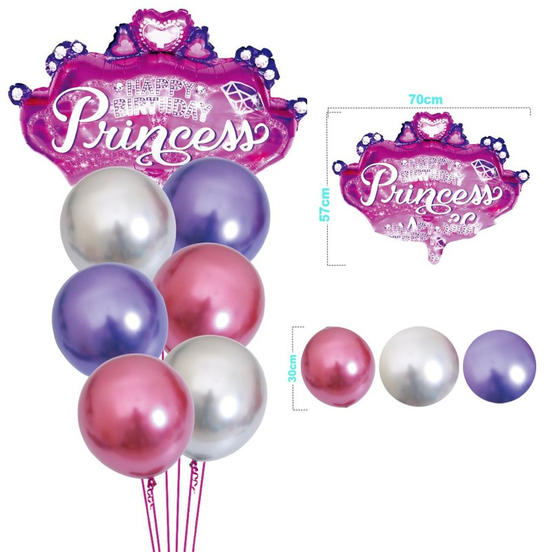Zestaw balonów korona księżniczka