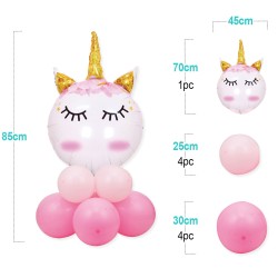 Zestaw balonów jednorożec złoty róg