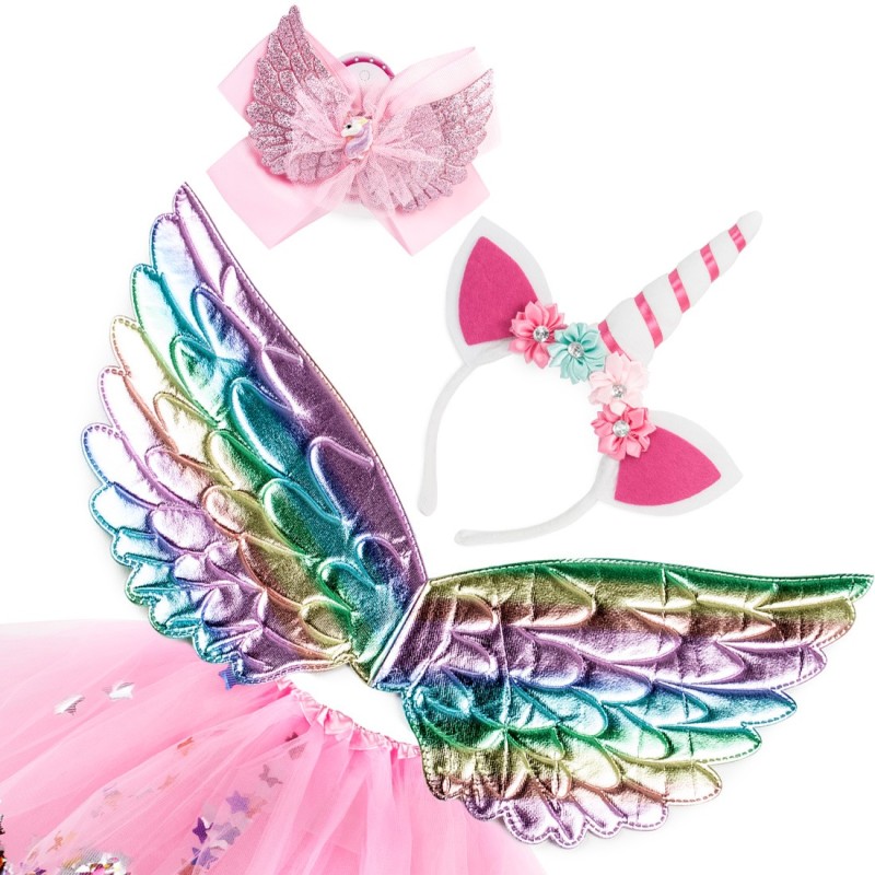 Jednorożec strój pony spinka spódniczka tutu skrzydełka