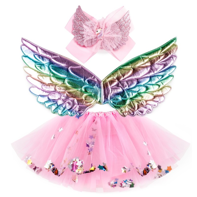 Jednorożec strój pony spinka spódniczka tutu skrzydełka