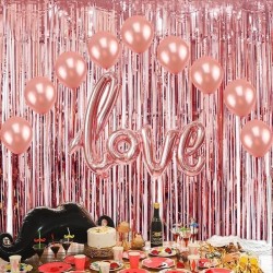 Kurtyna metaliczna rose gold szampańska 100x200cm