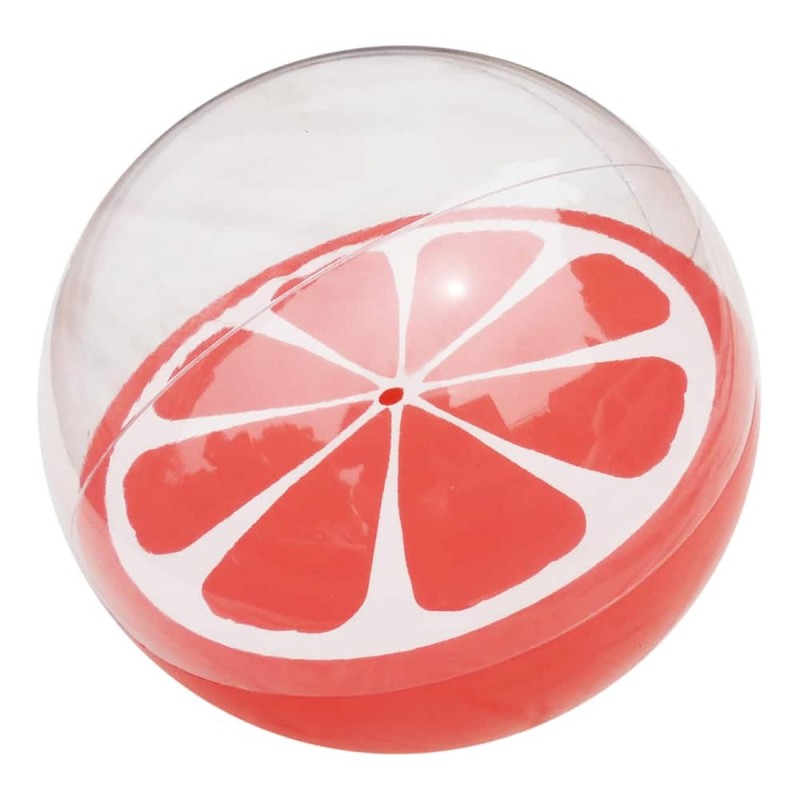 Piłka dmuchana transparentna 3D pomarańcz