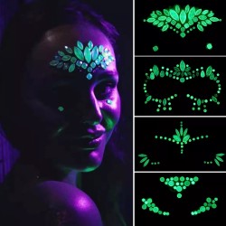 Świecące naklejki na twarz glow in the dark