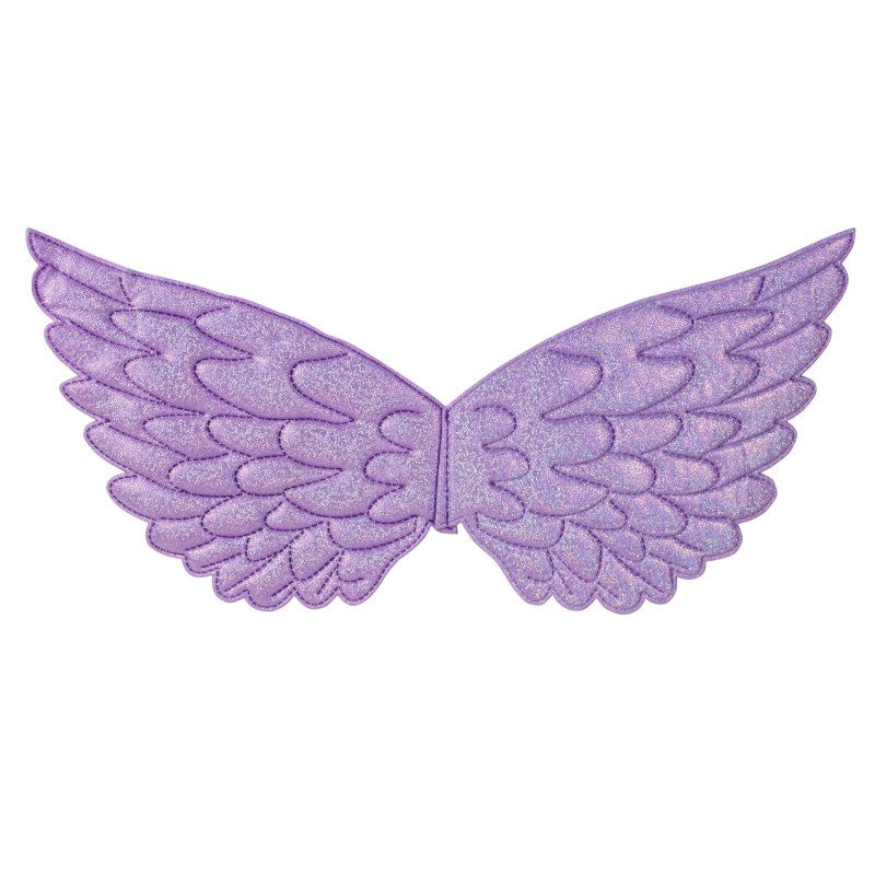 Pegaz fiolet brokat komplet skrzydła opaska jednorożec warkocz