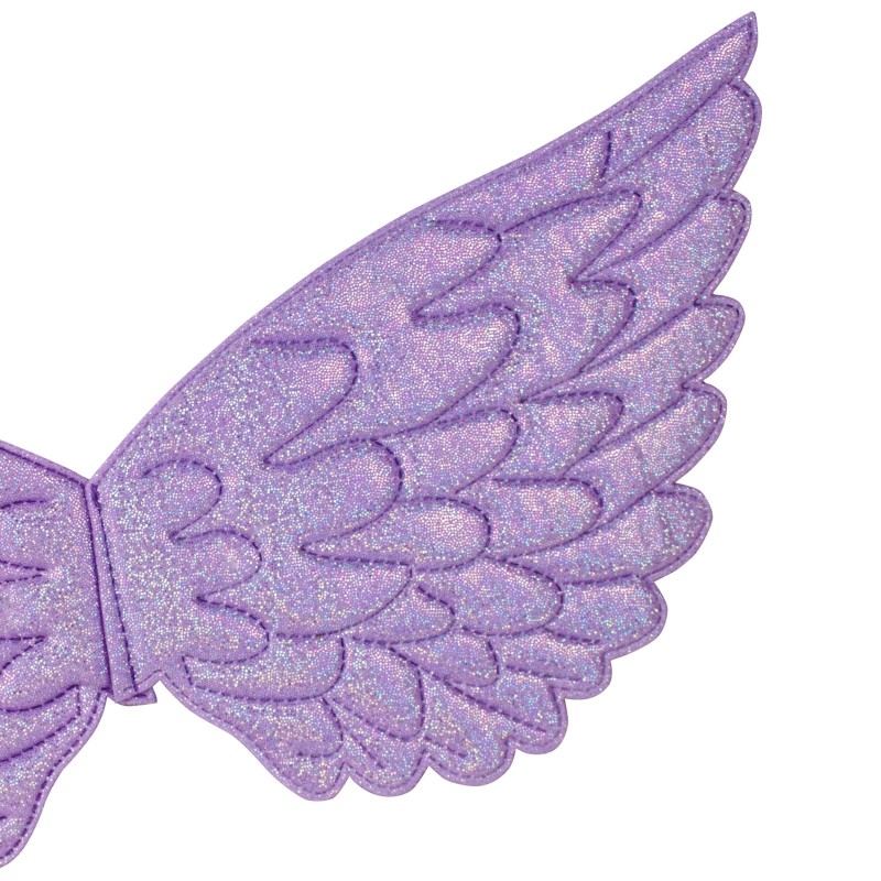 Pegaz fiolet brokat komplet skrzydła opaska jednorożec warkocz